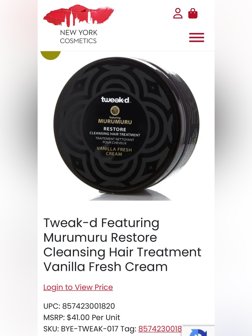 TWEAK’D MURUMURU RESTORE MULTIFUNCTIONAL 5:1 HAIR TREATMENT VANILLA FRESH CREAM - Picture 5 of 5